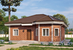 А-071. Дом двумя спальнями  и террасой 10,5 x 10,2 м