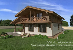 ПД-10 Коттедж с тремя спальнями 12.6*10.1 м.